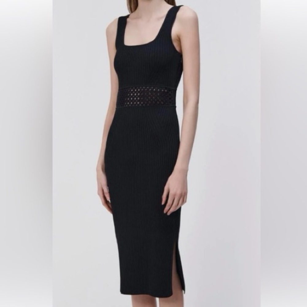 House of Harlow 1960 Black Midi Knit Dress